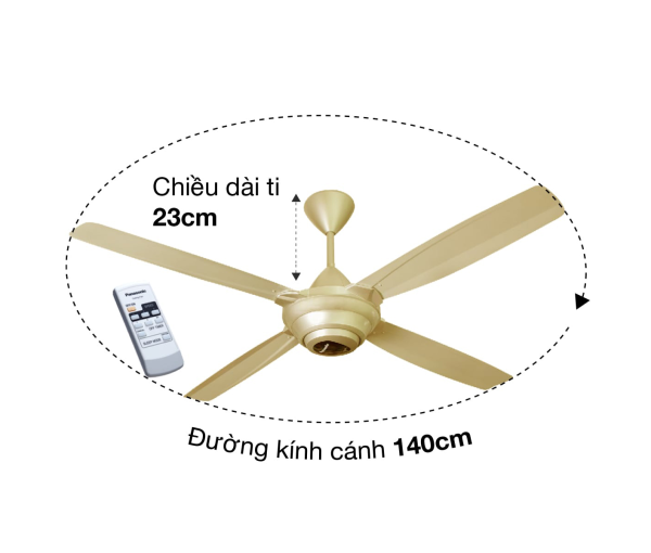  Quạt  trần Panasonic F-56MZG-GO-S